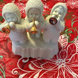 Department 56 Snow Babies, 1998, Winter Celebration, Three Tiny Trumpets